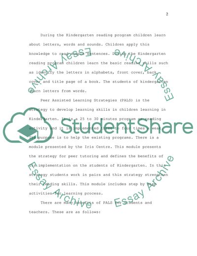 Peer Assisted Learning Strategies