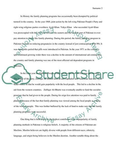 Family Planning in Pakistan