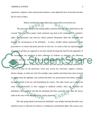 Ethical Considerations in the Field Of Criminal Justice