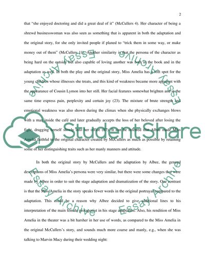 Losses and Gains in the Character of Miss Amelia in The Ballad of the Sad Caf