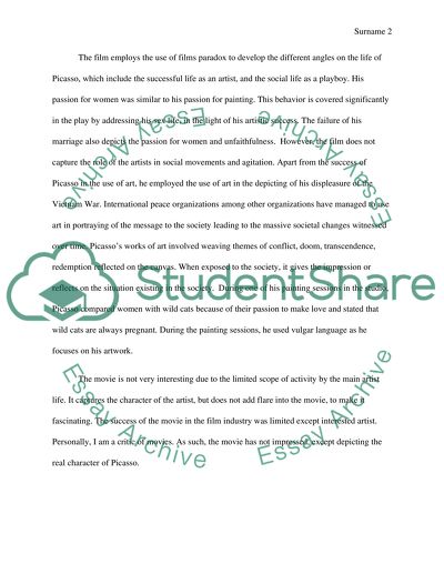 Analysis of Surviving Picasso Movie