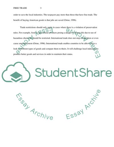 Free Trade Is a Way of Inhibiting Competition