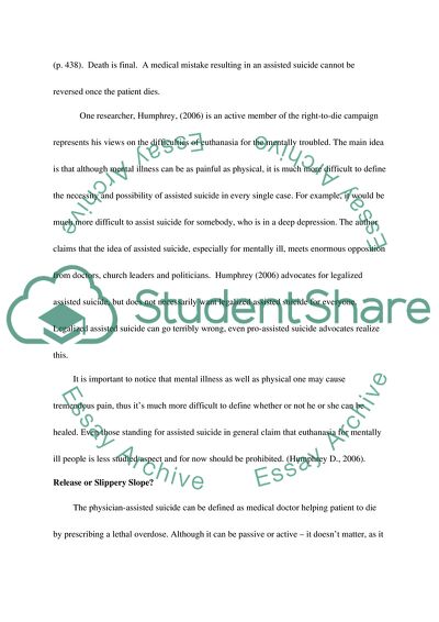 Physician -Assisted Suicide