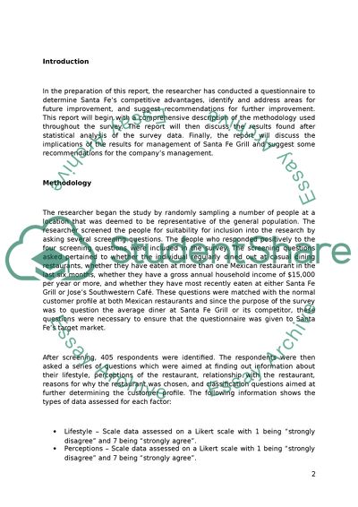 The Company Competitive Advantages: Santa Fe Case