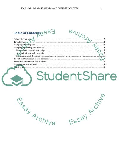 Social Media in Save Water Campaign Project