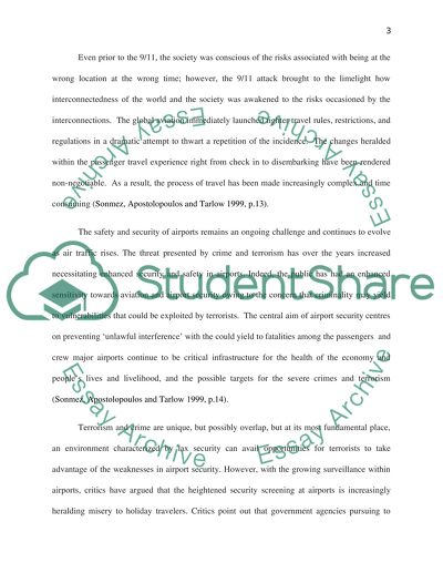 Tourism Development Centers on the Threat of Terrorism