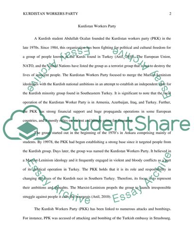 Kurdistan workers party