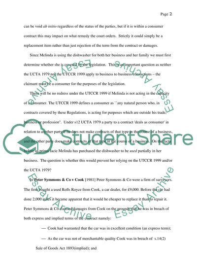 Unfair Terms in Consumer Contracts Regulations