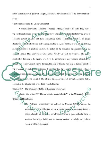 The Commission and the Crime Committed