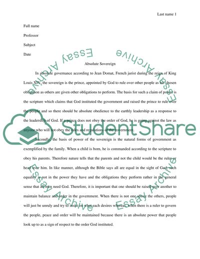 Absolute Sovereign Issues