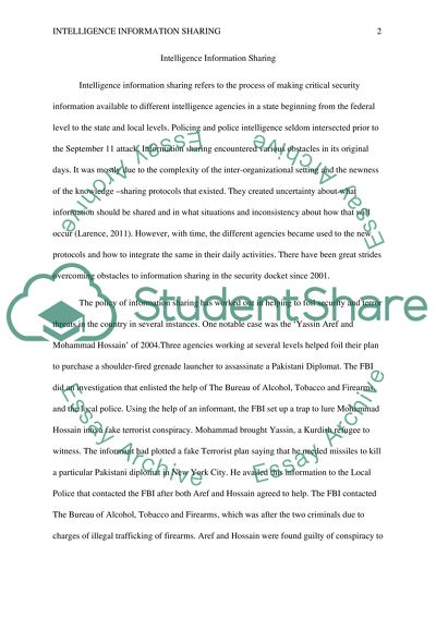 Intelligence Information Sharing