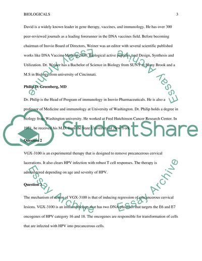 Chief Financial Officer of Inovio in 2002