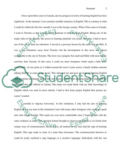 When I learned English in Canada. Personal experience