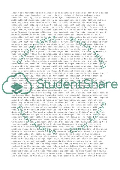 Managing Diversity at Cityside Financial Services