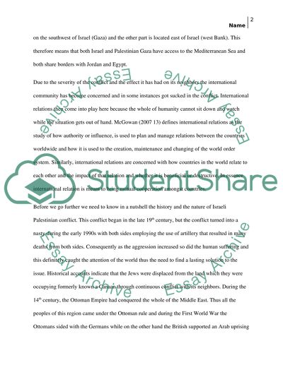 The conflict in the Middle East