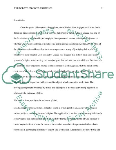 The Debate on Gods Existence