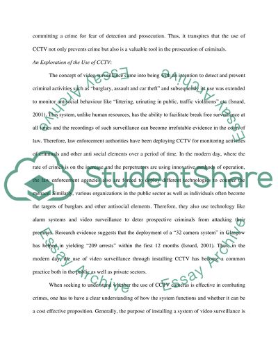 Use of CCTV in Crime Prevention