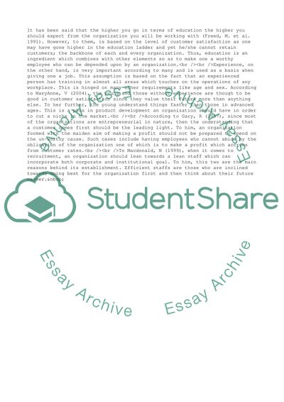 Customer Satisfaction and Employees Salary in an Organization