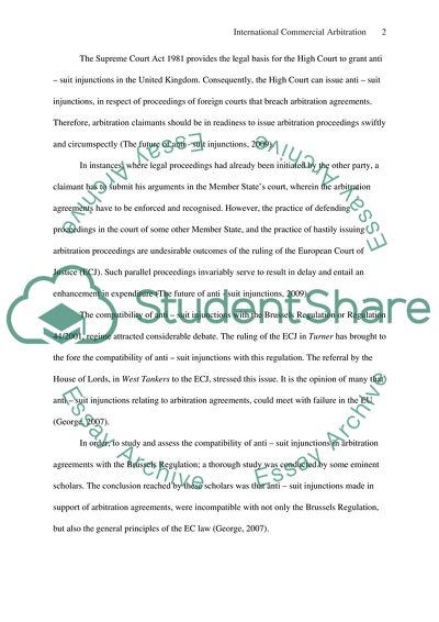 Law of International Commercial Arbitration