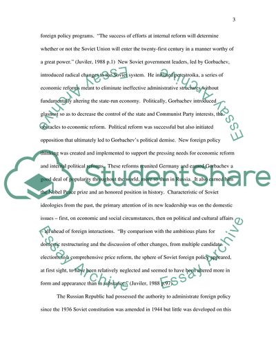 Gorbachevs New Foreign Policy