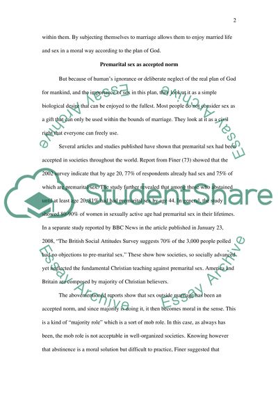 Immoral sex and religion