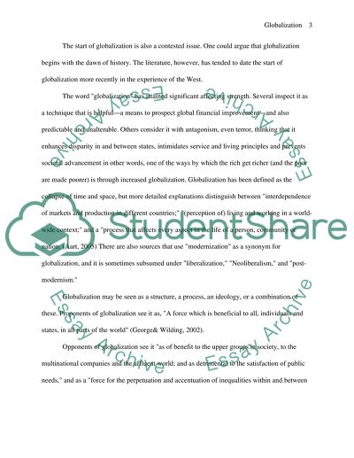 Globalization in economie