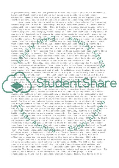 High-Performing Teams