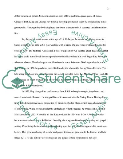 Comparison Between Ray Charles and B.B King