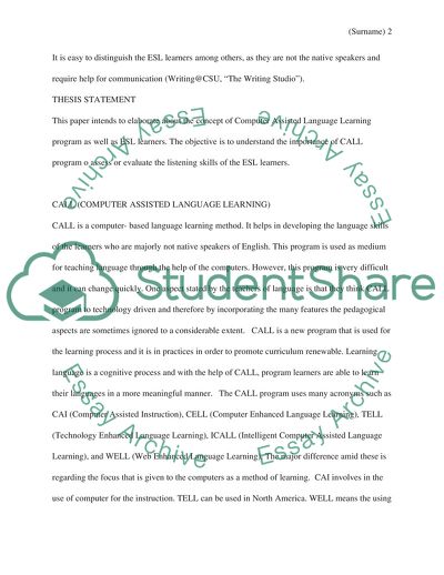 The Effect of Using Computer-Assisted Language Learning