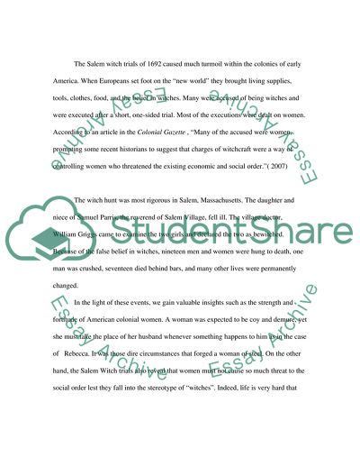 Early American Women