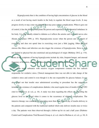 Cause and effect of diabetes essay