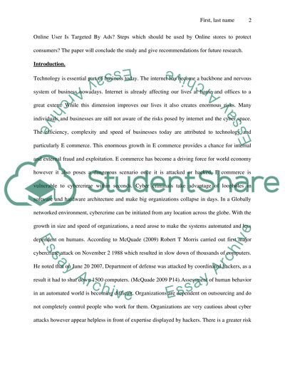 Cyber crime and security affair in e-business