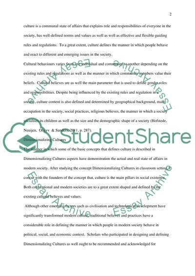 The Definition of Culture in Different and Distinctive Ways