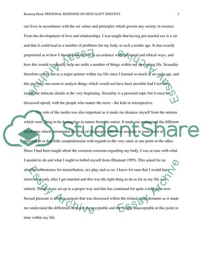 Personal Response on Sexuality Identity