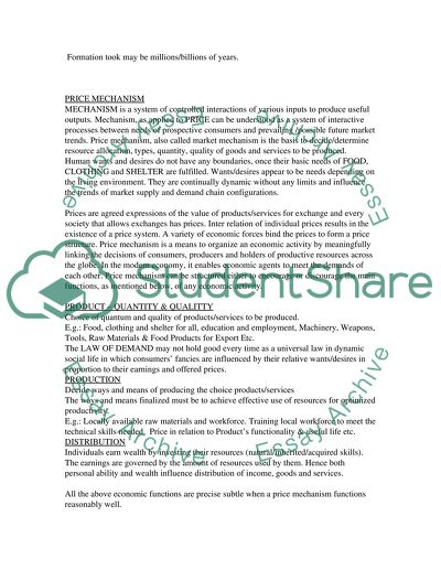 Economic Resources and Mother Nature