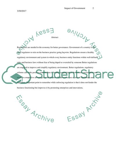 Government Regulations