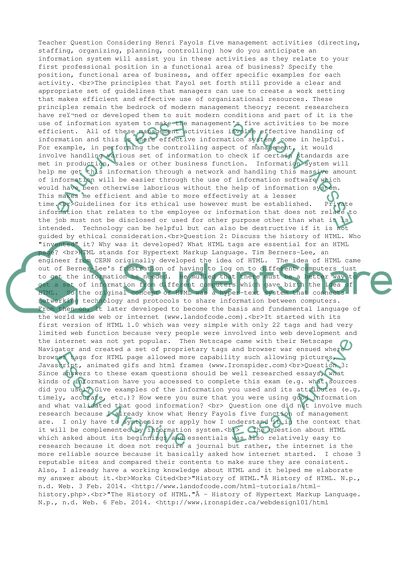 Five Management Activities of Fayol