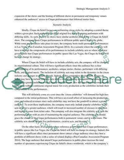 Strategic Management Analysis