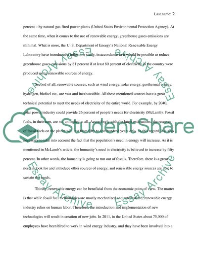 Whether we should depend on renewable energy instead of fossil fuels