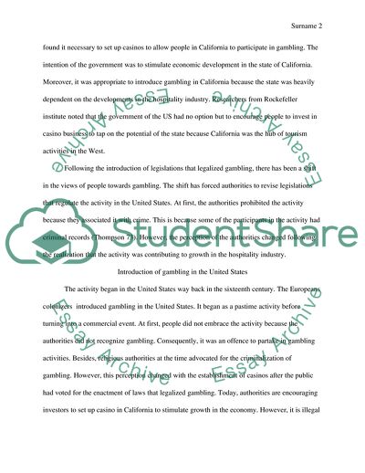 Socioeconomic Impact of Casino Gambling