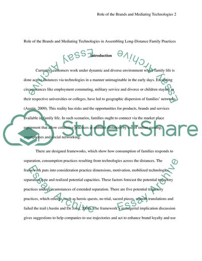 Role of the Brands and Mediating Technologies