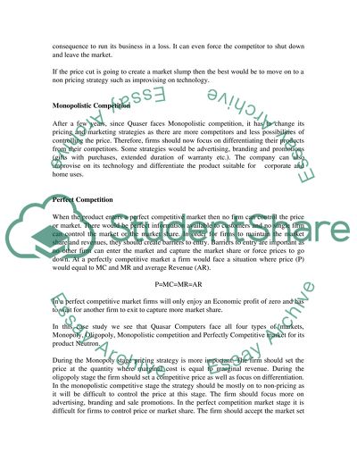 Four types of markets: Monopoly, Oligopoly, Monopolistic competition and Perfectly Competitive market