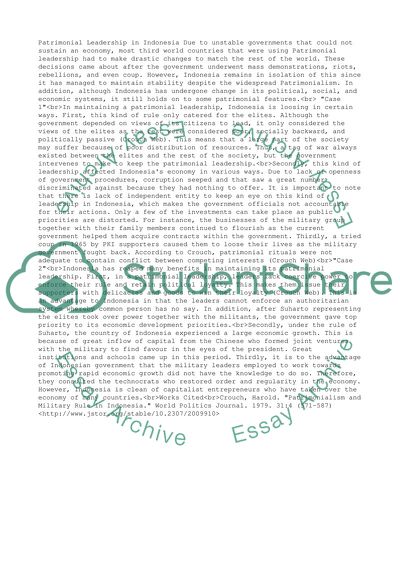 Government & Business in Southeast Asia - Indonesia