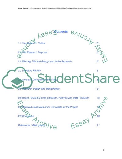 Ergonomics for an Aging Population