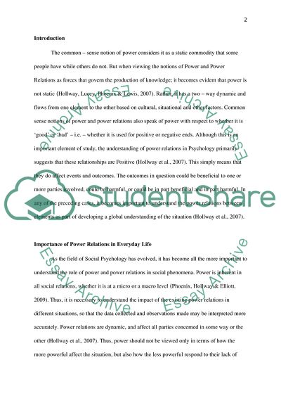Notion of Power Relations