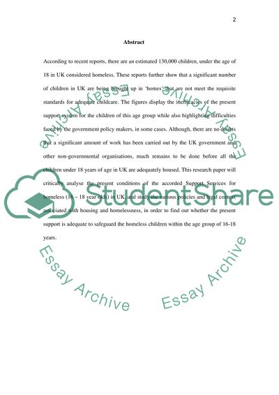 Support Services for Homeless in the UK