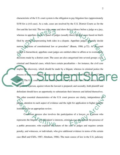 Court System and the Judicial Process