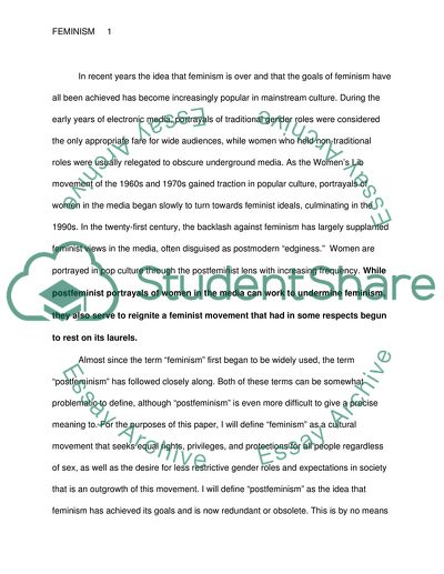 Feminism and the Portrayal of Postmodernist Woman