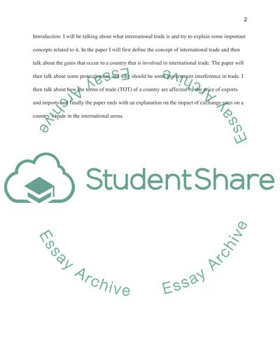 Macroeconomics - international trade