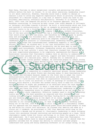 Charisma and Effective Leadership